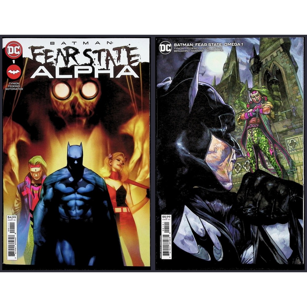Batman‎ Fear State 2X Comic Lot #1A 1B Alpha Omega Bianchi Variant DC